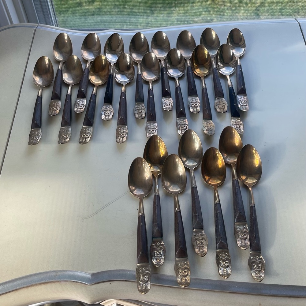 Vintage Siam Bronze Flatware set - 100 pieces